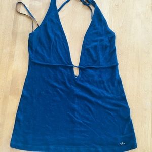 Versace Jeans Navy Blue halter top - xs